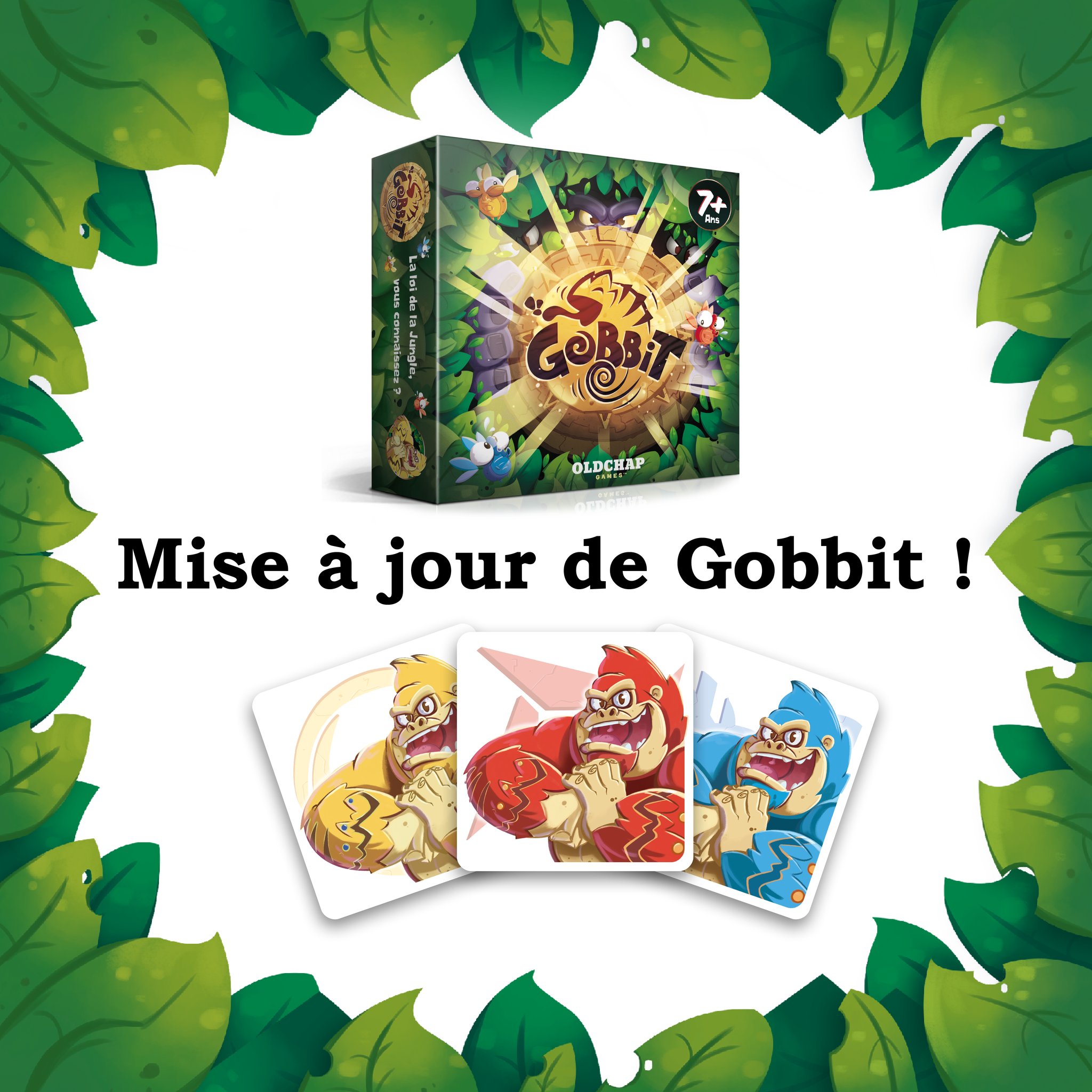 Old Chap Gobbit Jeu De Société D'observation Et De Rapidité, Chaîne Alimentaire Animale, Variante Expert Incluse, 7 Ans+, 2 à 8 Joueurs