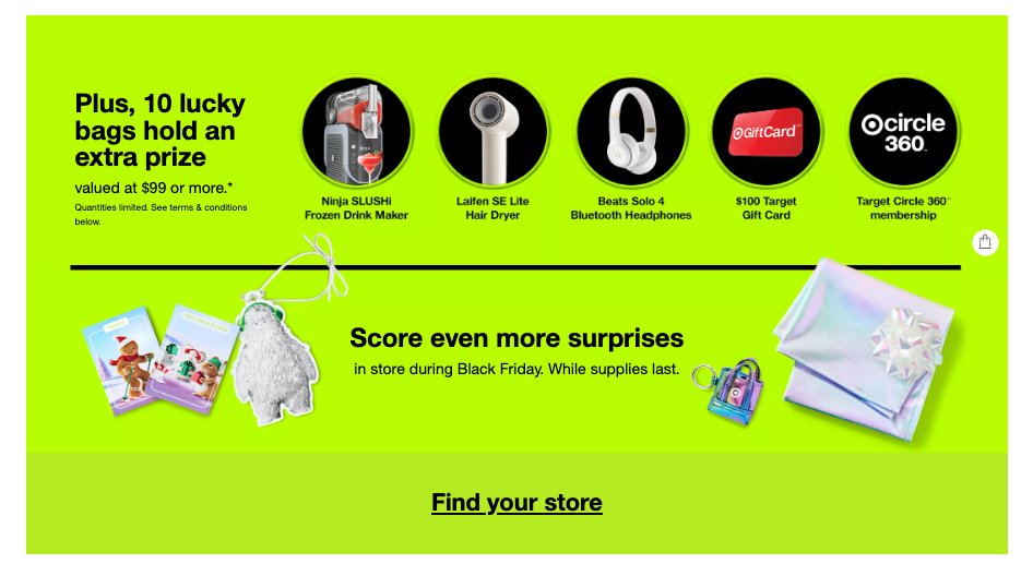 Black - 🥰😍Target Black Friday Swag Bag Giveaway.First 100 guests snag a ...