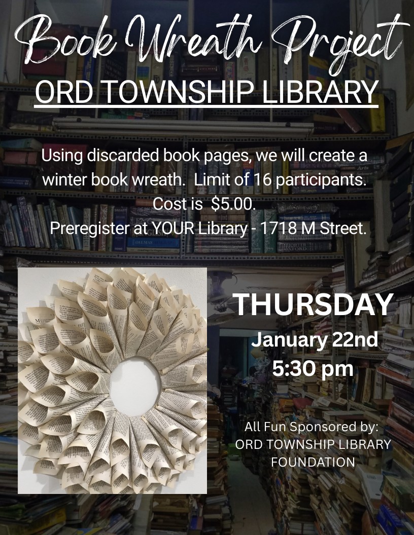 Ord Township Library added a new photo. - Ord Township Library