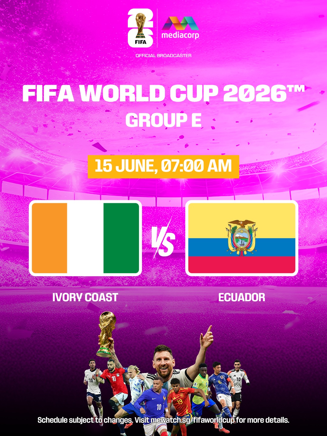 Your FIFA World Cup 2026™ watchlist for tomorrow (15 June