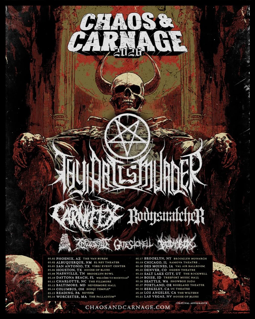 Charlotte! Get ready for CHAOS & CARNAGE 2026 with Thy Art Is