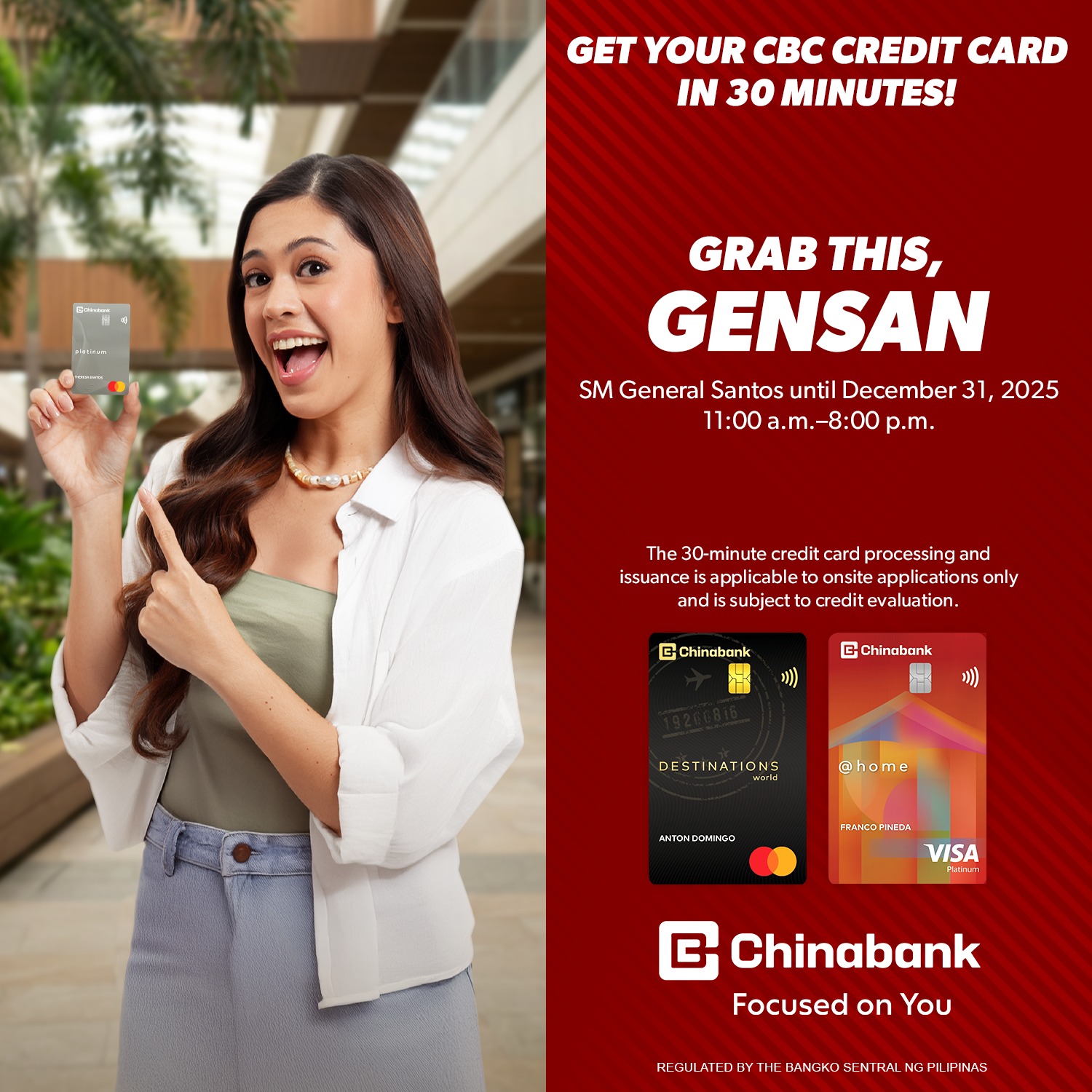 Chinabank Cards - The CBC Instacard booth will be in... | Facebook