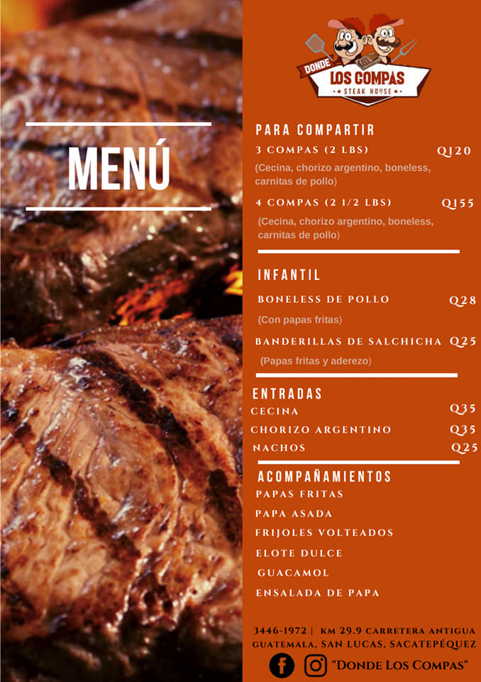 Te presentamos nuestro menú para que... - Donde los compas