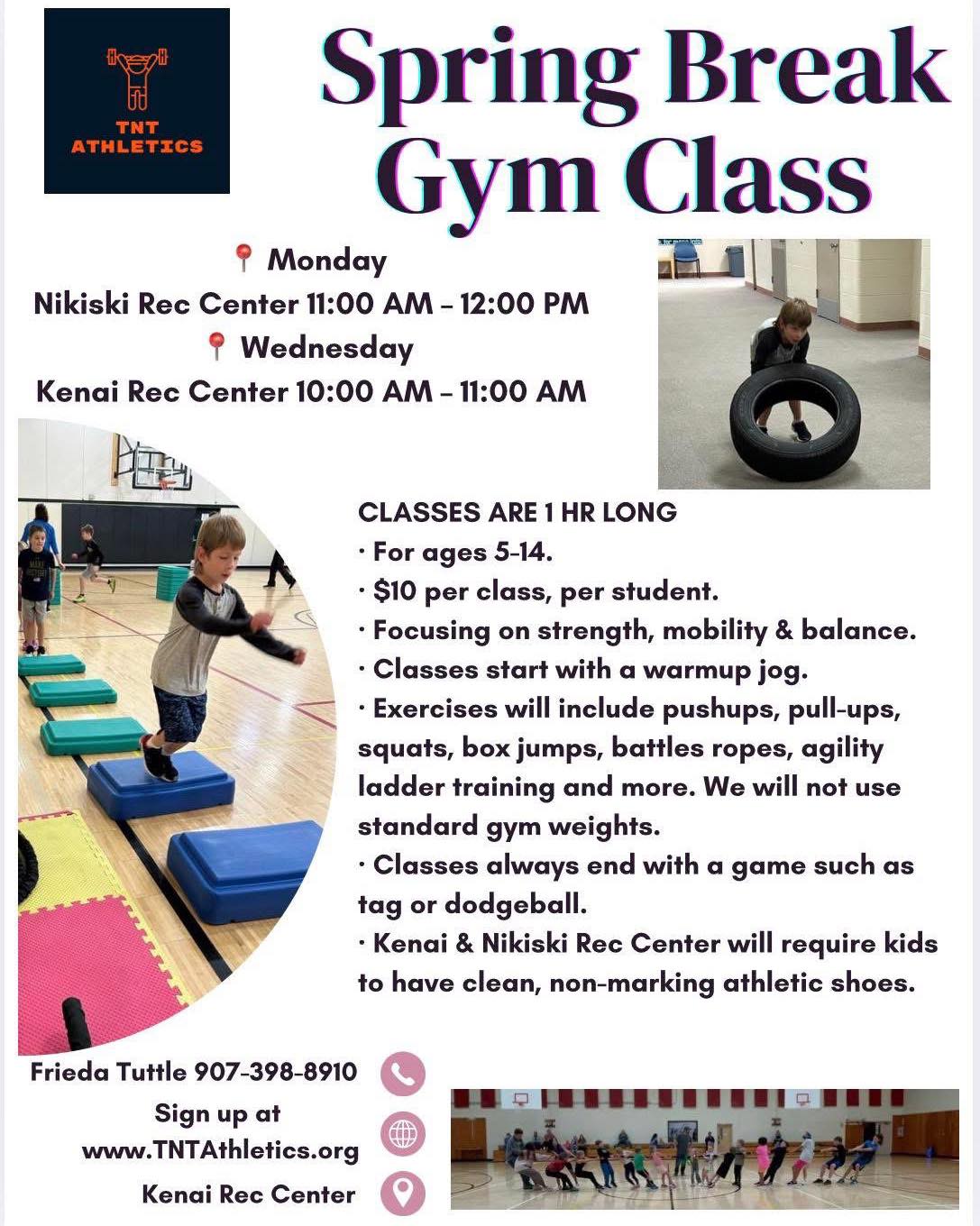 🚨 Spring Break activity! ☃️ TNT Athletics is hosting a Gym