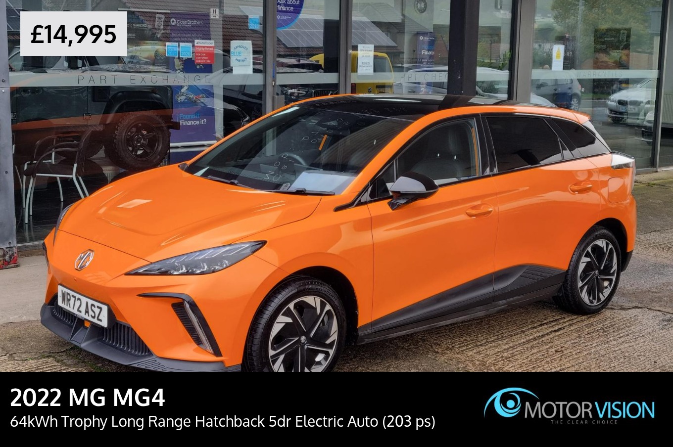 Motorvision - 2022 MG MG4 - £14,995 64kWh Trophy Long Range Hatchback ...