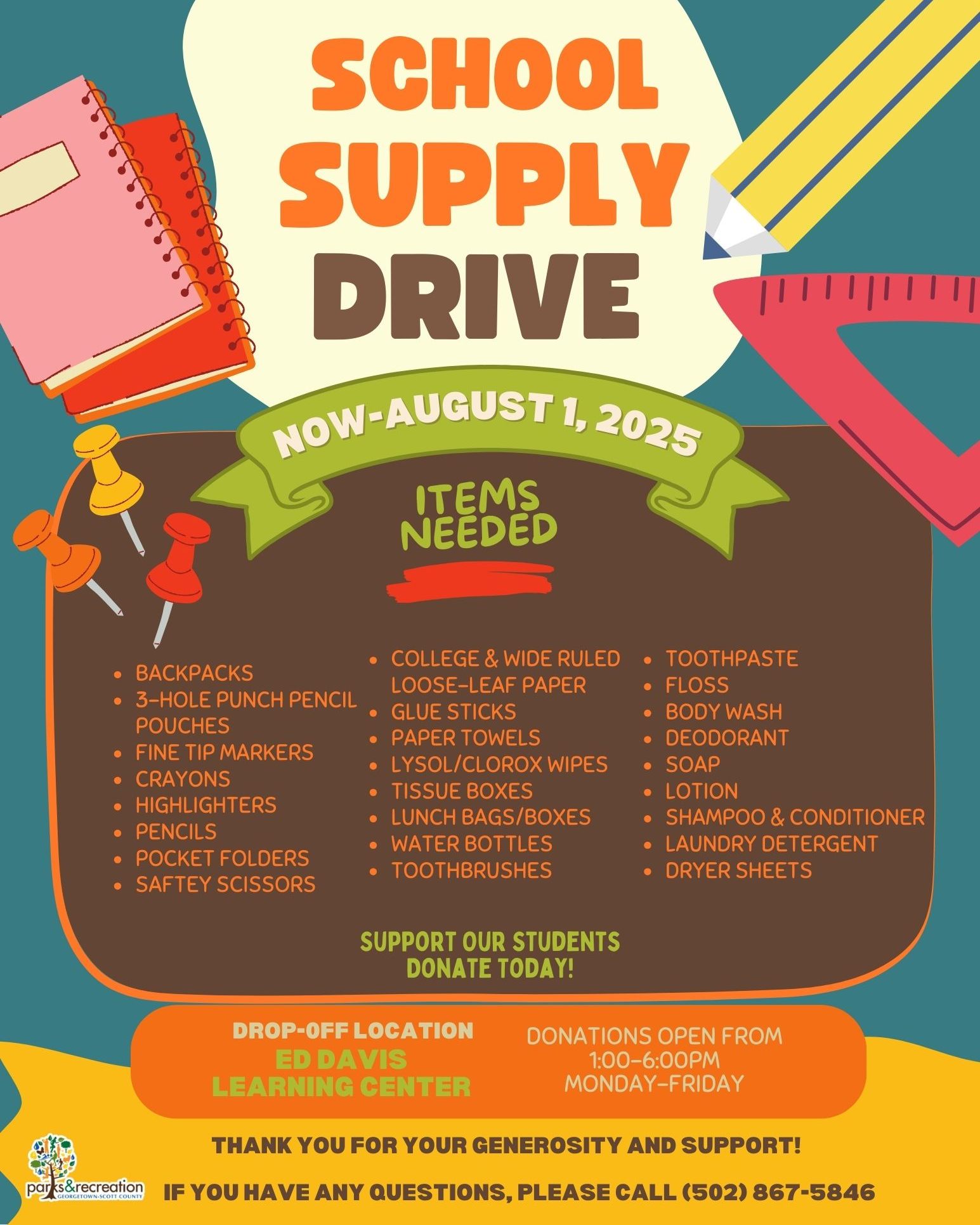 Georgetown - Help us prepare for a successful school year by donating ...