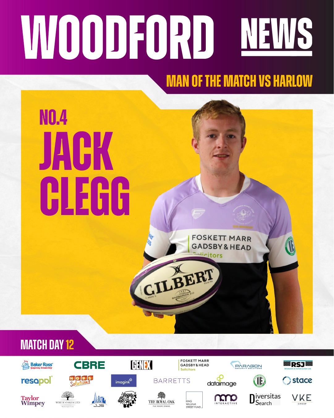 Man of the match was Jack Clegg, who... - Woodford Rugby Club | Facebook