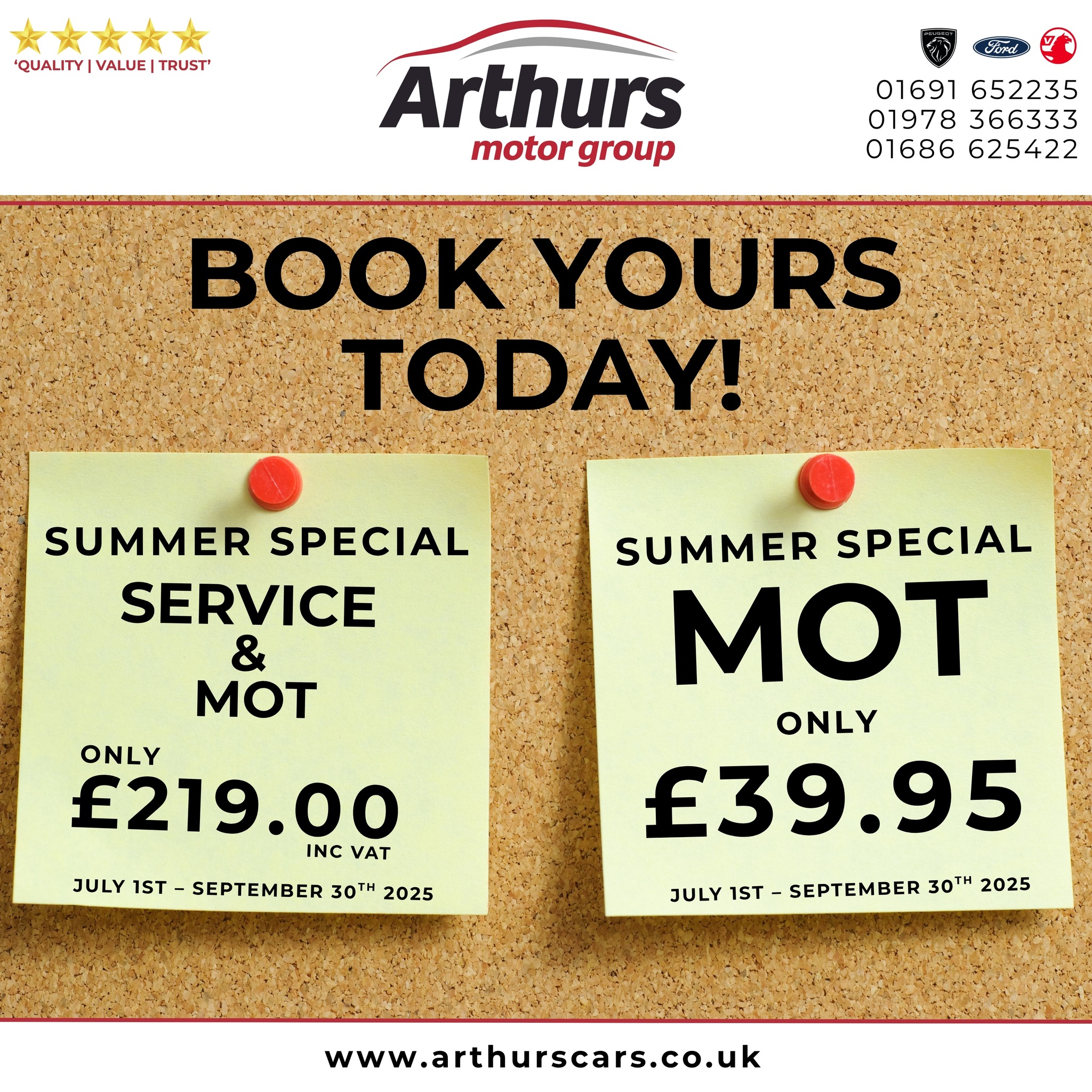 Arthurs - 🚗 Big Savings, Small Window We’re rolling out two unbeatable ...