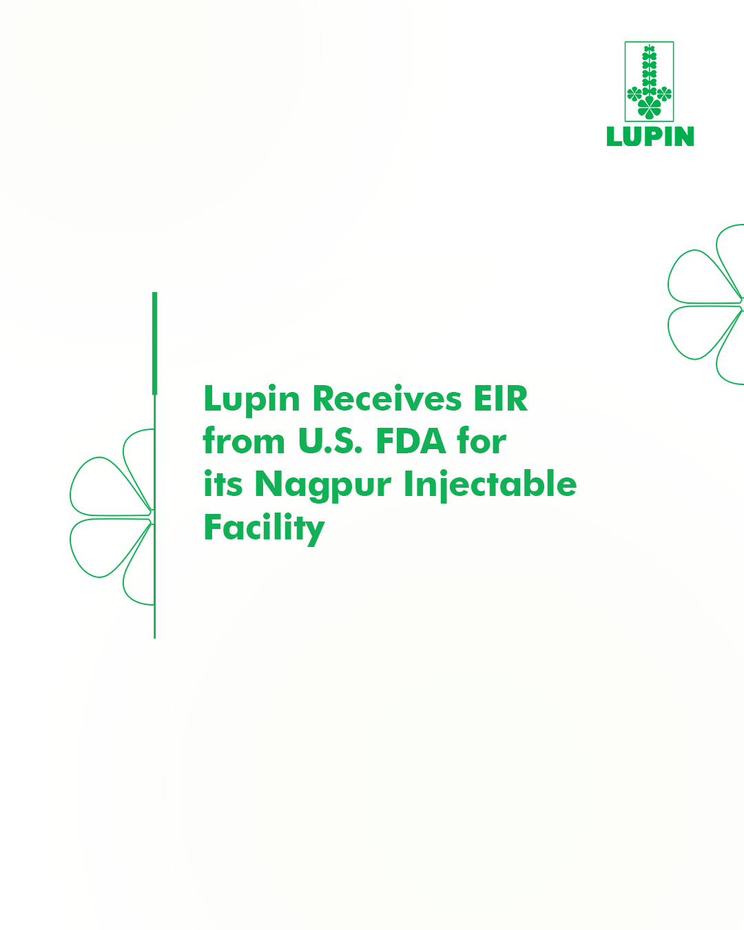 Lupin - Lupin received the Establishment Inspection Report (EIR) from ...