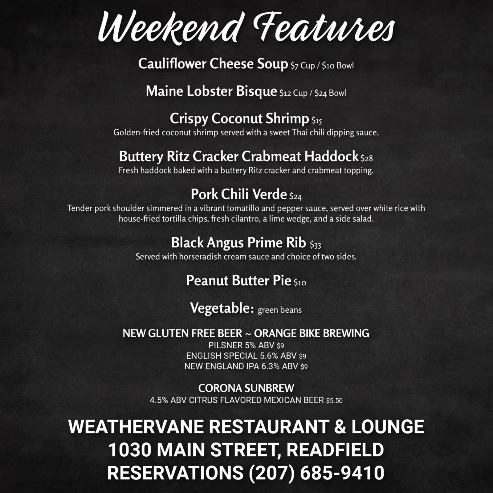 Weathervane Restaurant & Lounge | Readfield ME