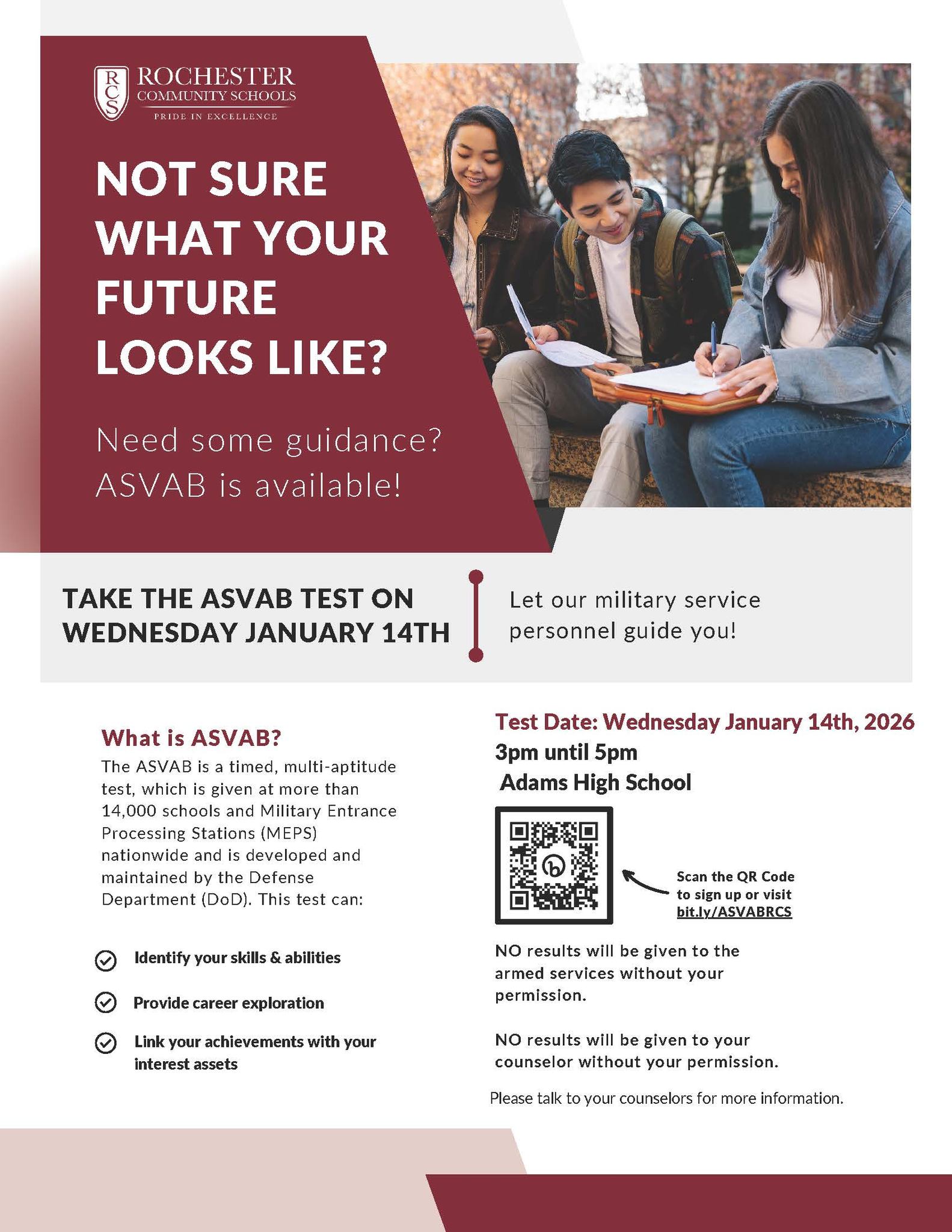 Rochester - On Jan. 14, 2026, students have the opportunity to take the ...