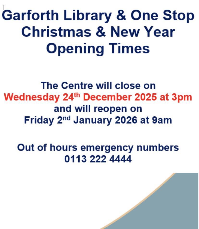 Garforth - 🎄 please note our Christmas opening times for Garforth ...