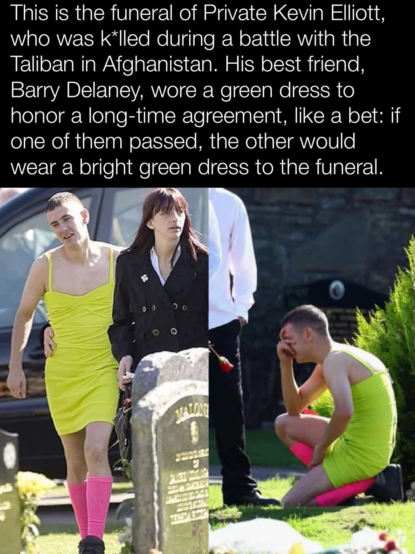 green funeral dress Man wears neon to friend's military cf-size-eu-42-us-10-5