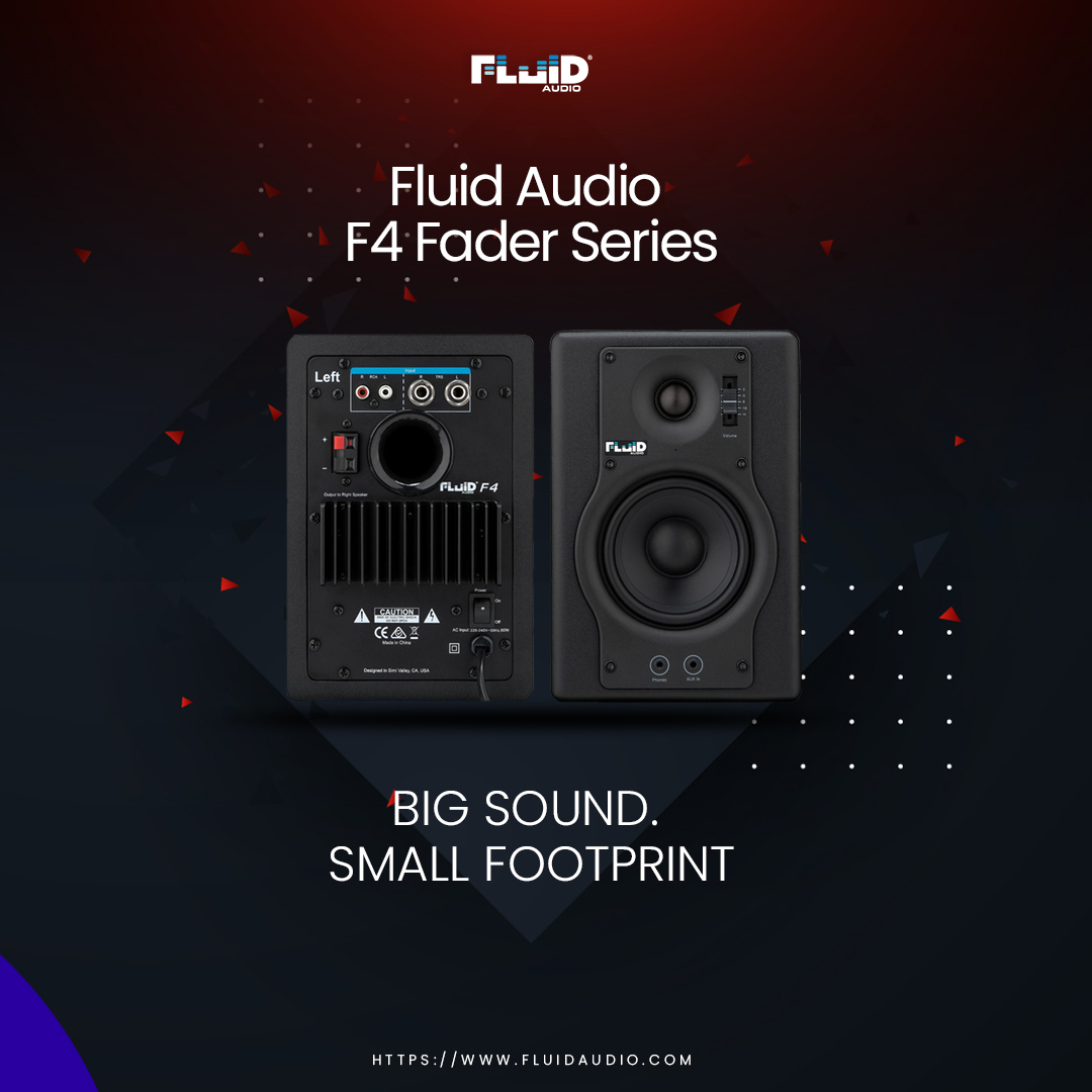 Fluid Audio F4 studio monitors for home recording