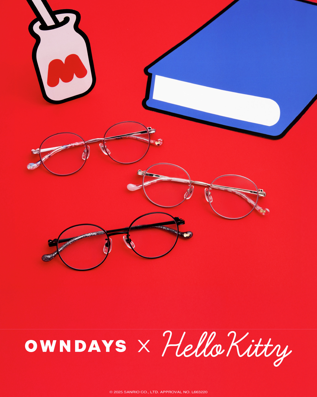 OWNDAYS × Hello Kitty ～リボンmini model～ キラリと輝くリボンが