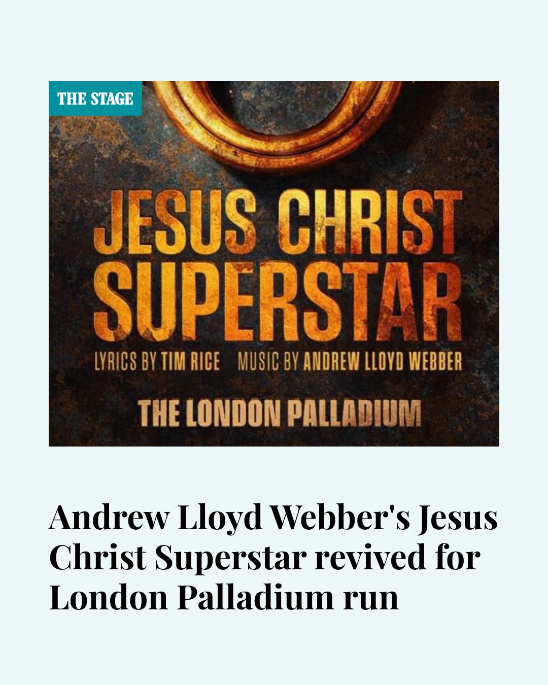 The Stage - Sam Ryder will play the title role in a... | Facebook