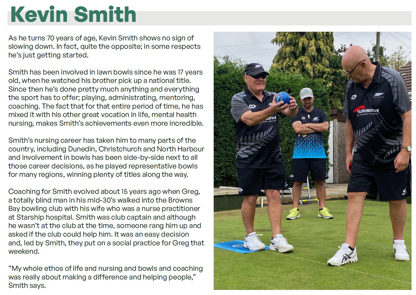 Our own Kevin Smith featured recently... - Bowls New Zealand | Facebook