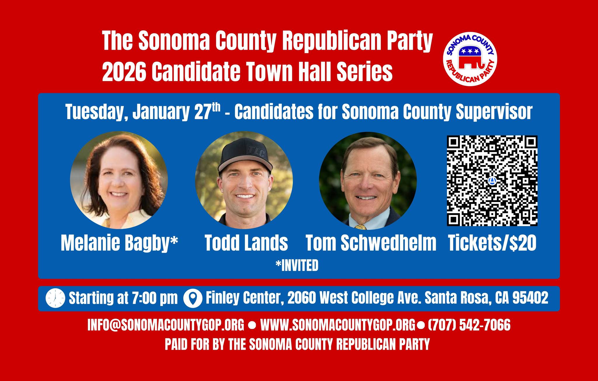 ‼️Purchase your Tickets... - Sonoma County Republican Party | Facebook