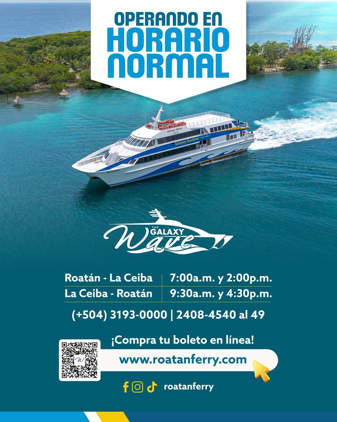 Roatan - 🚨 AVISO IMPORTANTE 🚨 Galaxy Wave Ferry informa a sus clientes ...