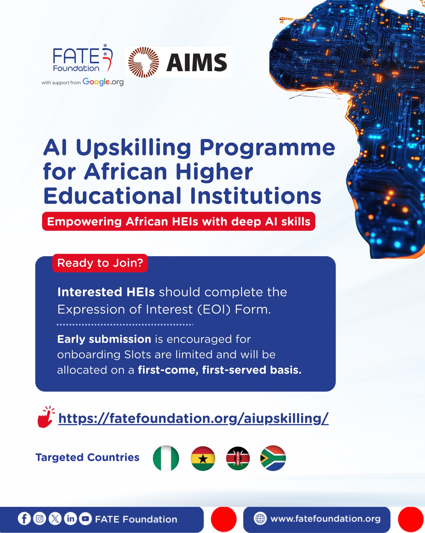 FATE - In partnership with AIMS South Africa and support from @google ...