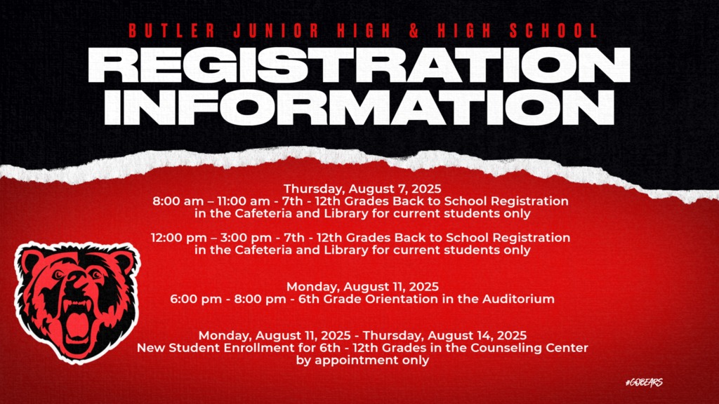 Butler - Online registration is now open! If you do not remember your ...