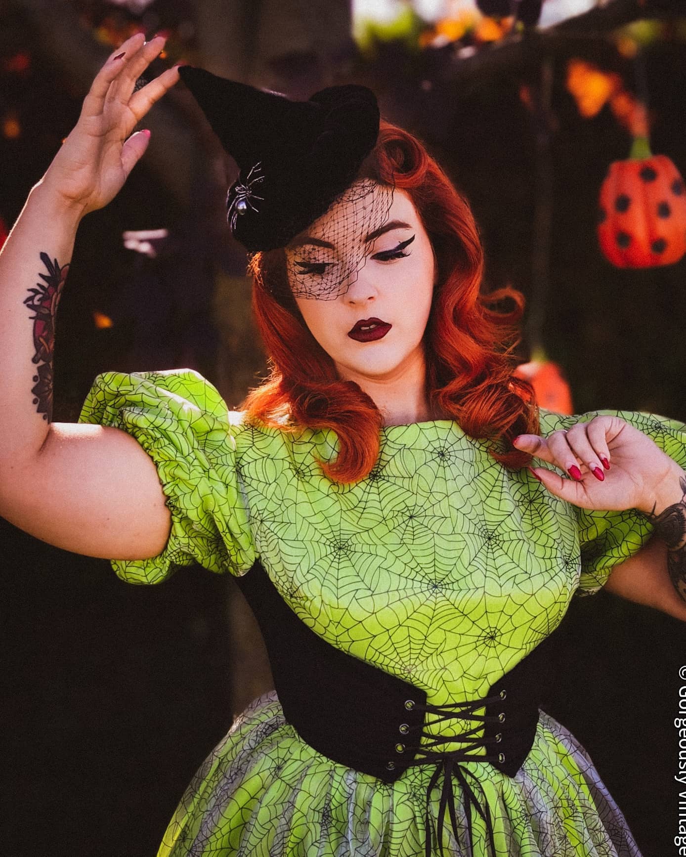 green witchy dress Timeless witch design by Linda Friesen YGroup_colourway-azira