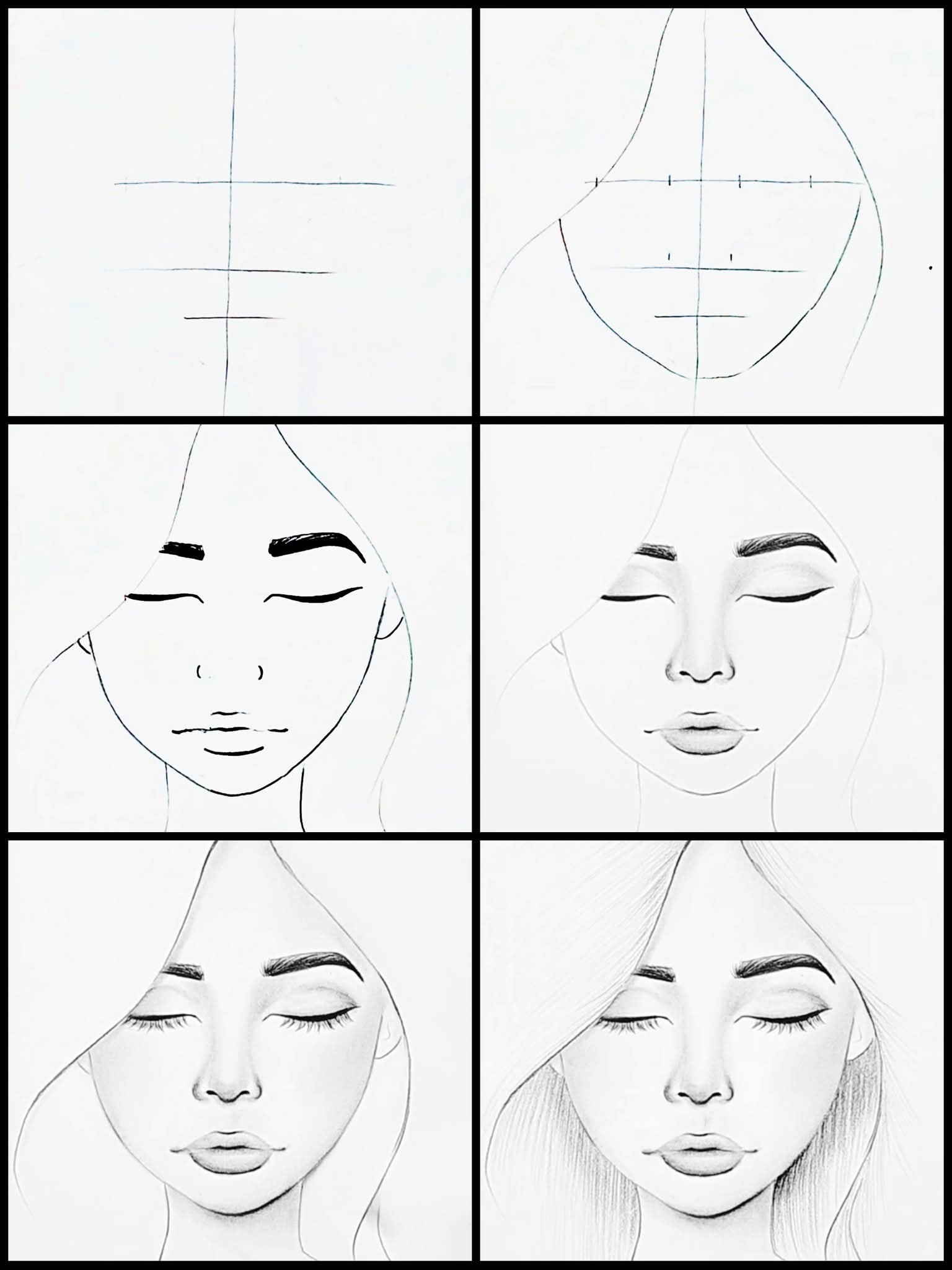 Cómo Dibujar Un Rostro Femenino Paso A Paso Para Principiantes Cómo