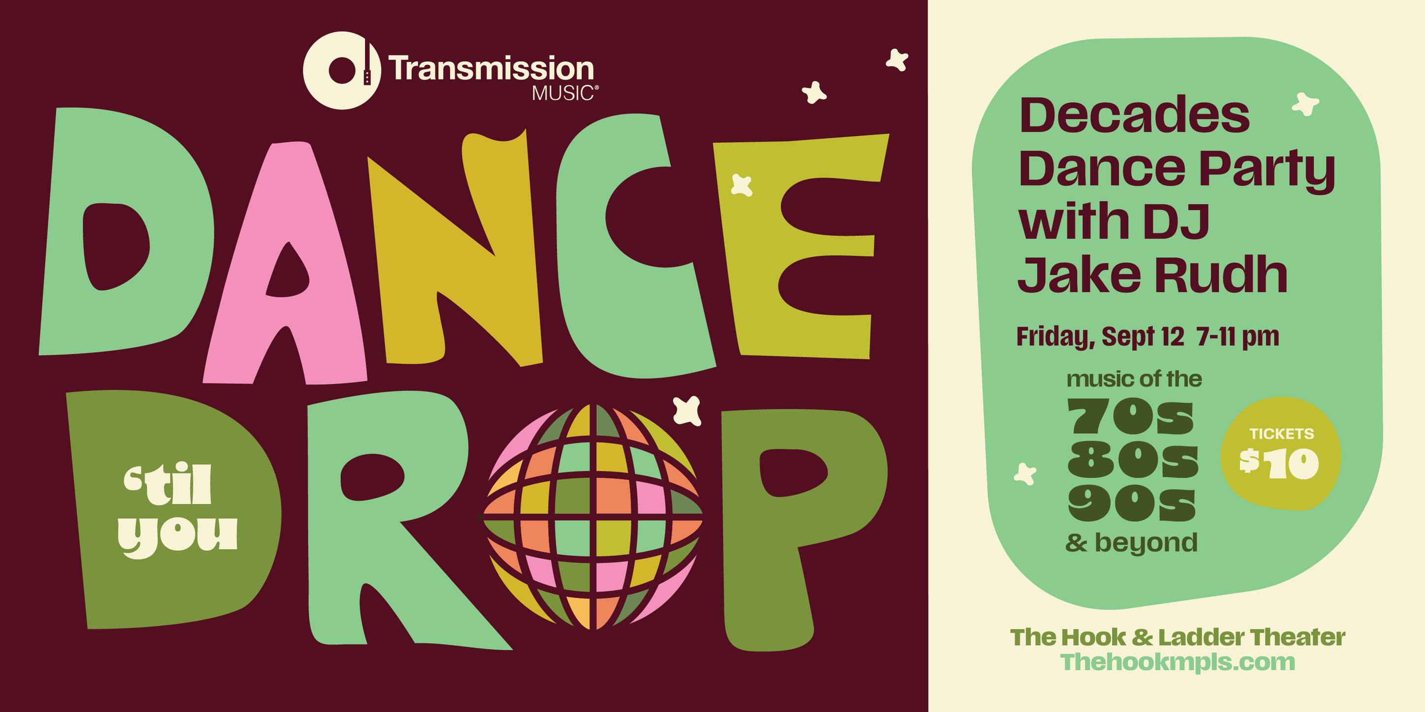 Transmission presents a Decades Dance Party with DJ Jake Rudh