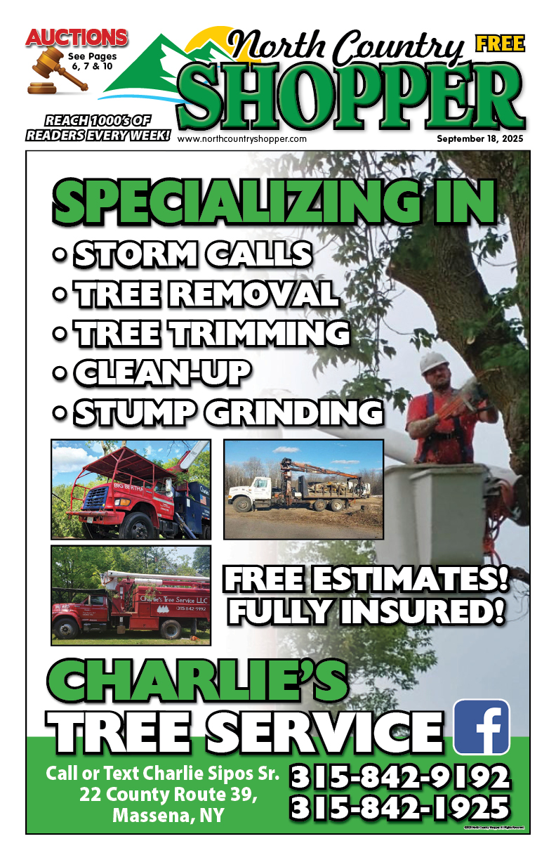 Give Charlie's Tree Service a call... - North Country Shopper | Facebook