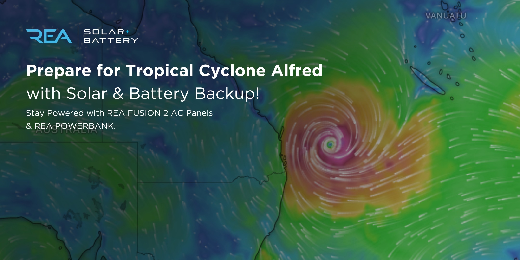 REA - Queensland, Prepare for Tropical Cyclone Alfred with Solar ...