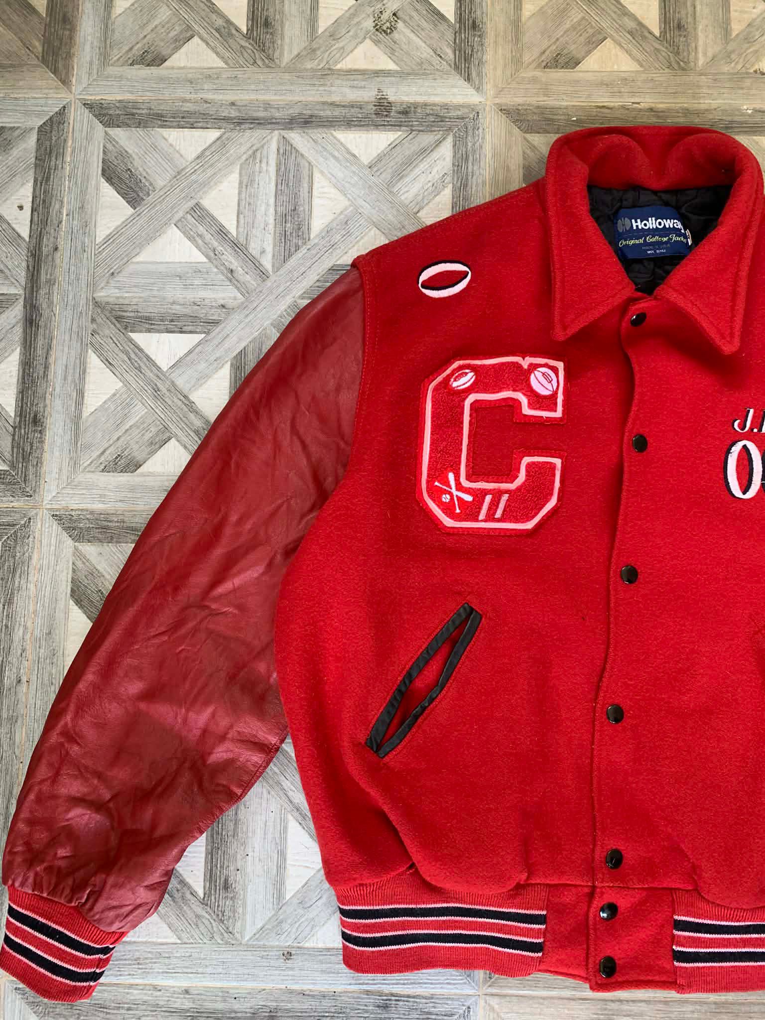 Vintage Holloway Varsity Jacket ? • Made in USA ?? • Wool body 