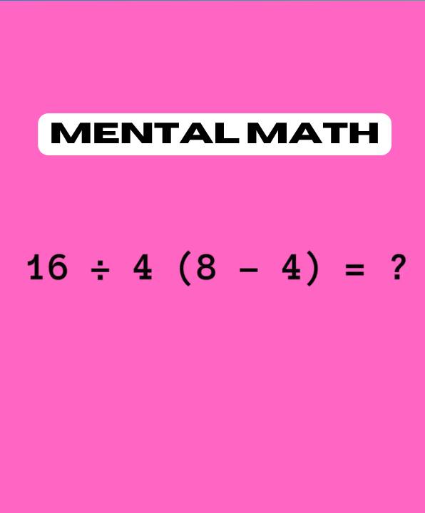 SELFIE - Keep you mind sharp with this mental math, check 1st 💬 for ...