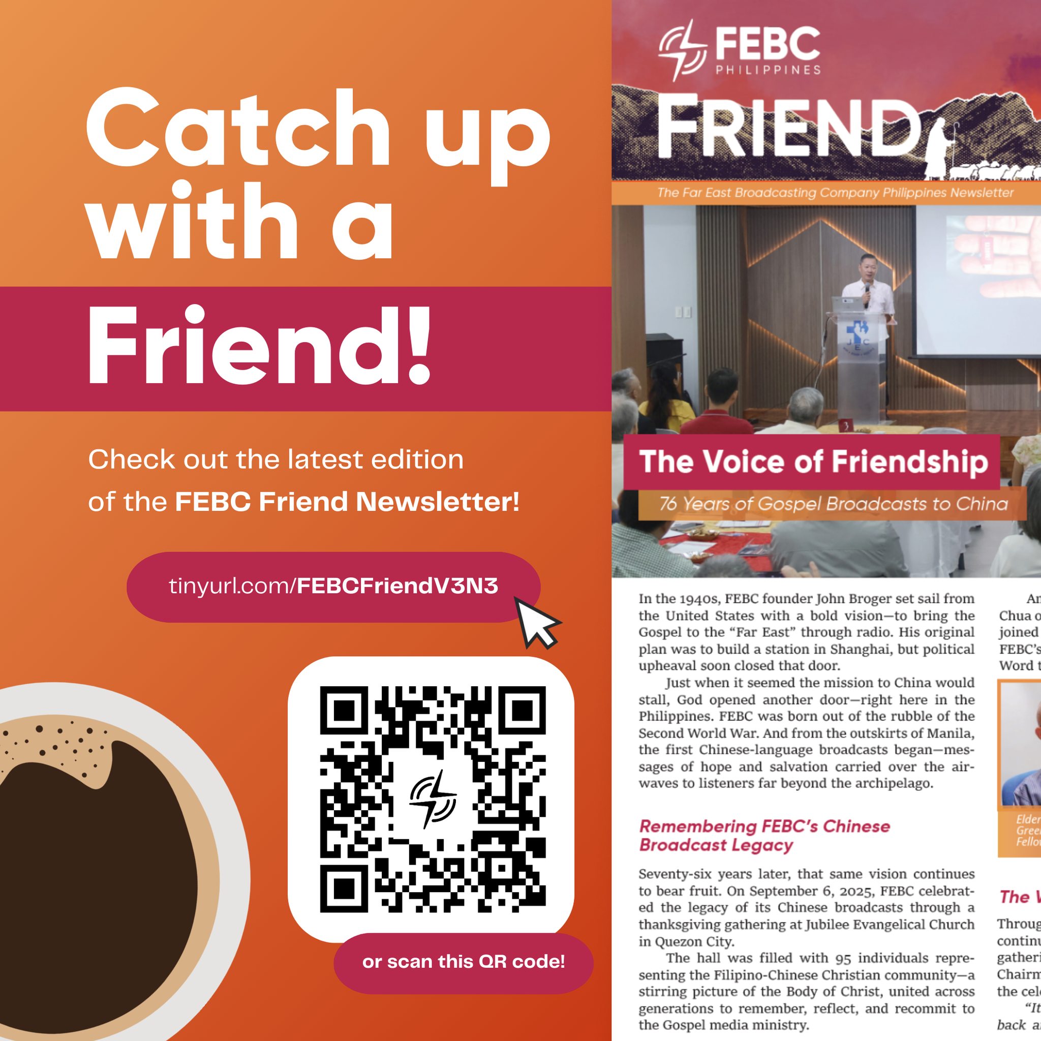 FEBC - 𝐂𝐚𝐭𝐜𝐡 𝐔𝐩 𝐰𝐢𝐭𝐡 𝐚 𝐅𝐫𝐢𝐞𝐧𝐝! Discover how God is at work through FEBC ...