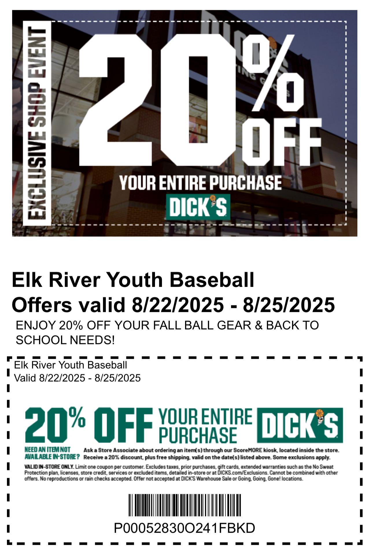Elk - 📣 SAVE THE DATE! 📣 ⚾️ ELK RIVER BASEBALL PLAYERS & FAMILIES ⚾️