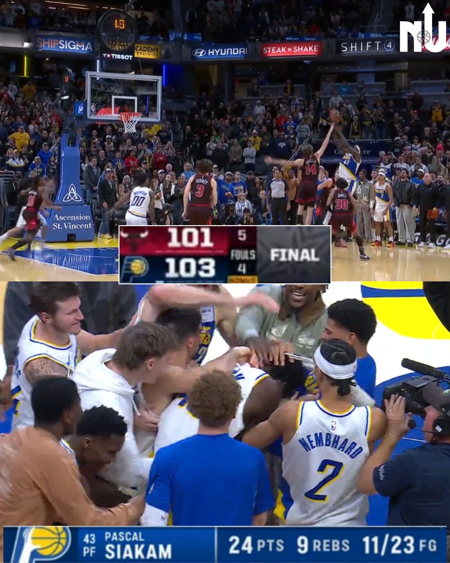 NBA - Pascal Siakam hit the game-winning bucket and the Pacers came up ...