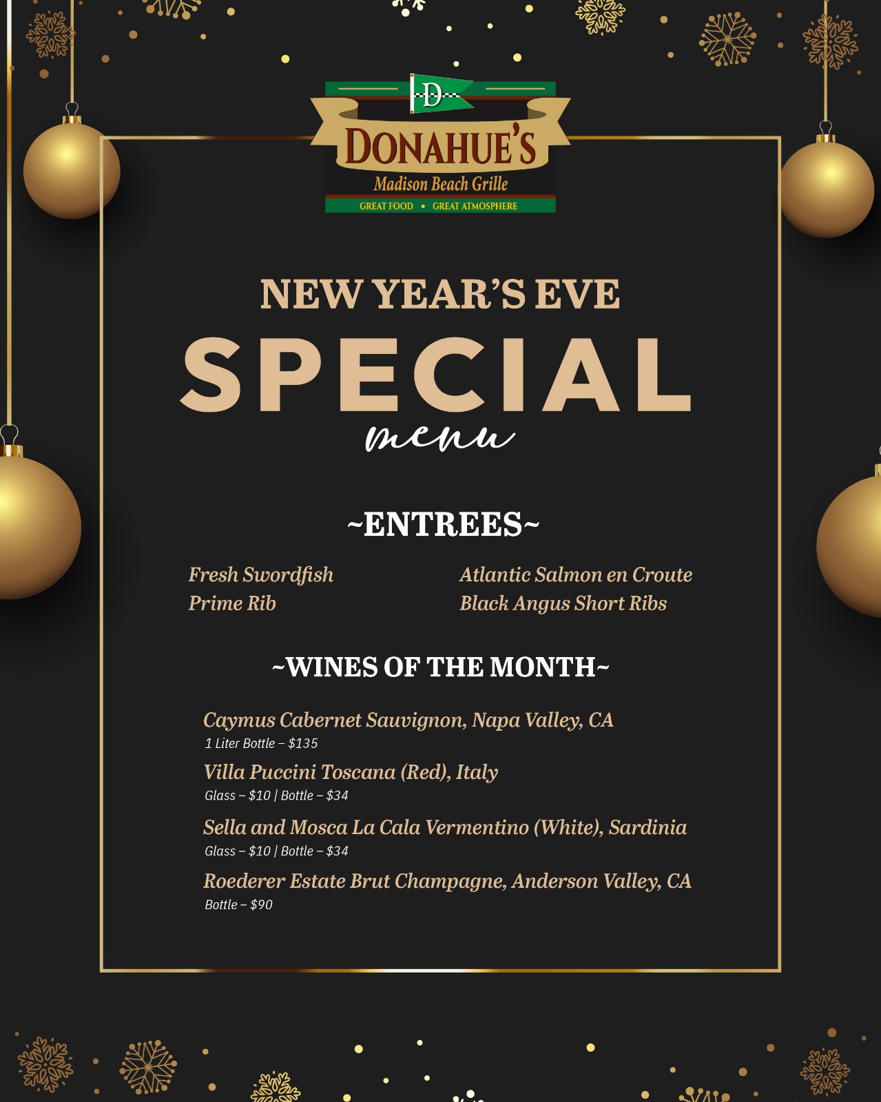 Donahue's - Celebrate the last night of the year with unforgettable ...