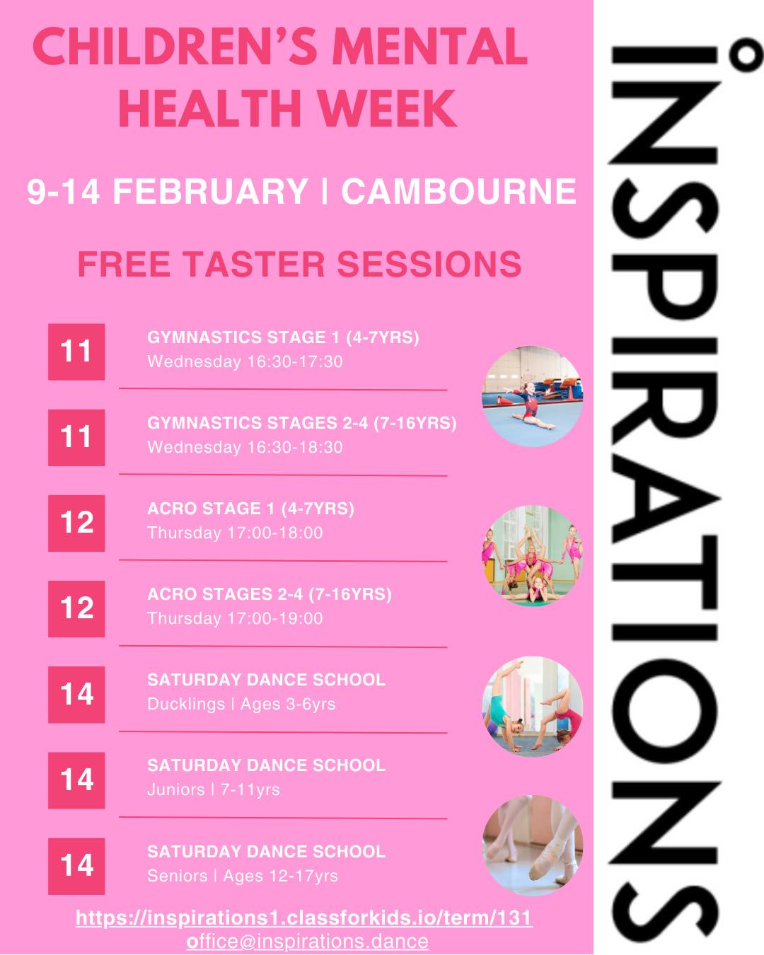 Inspirations - 💚 FREE Taster Sessions for Children’s... | Facebook