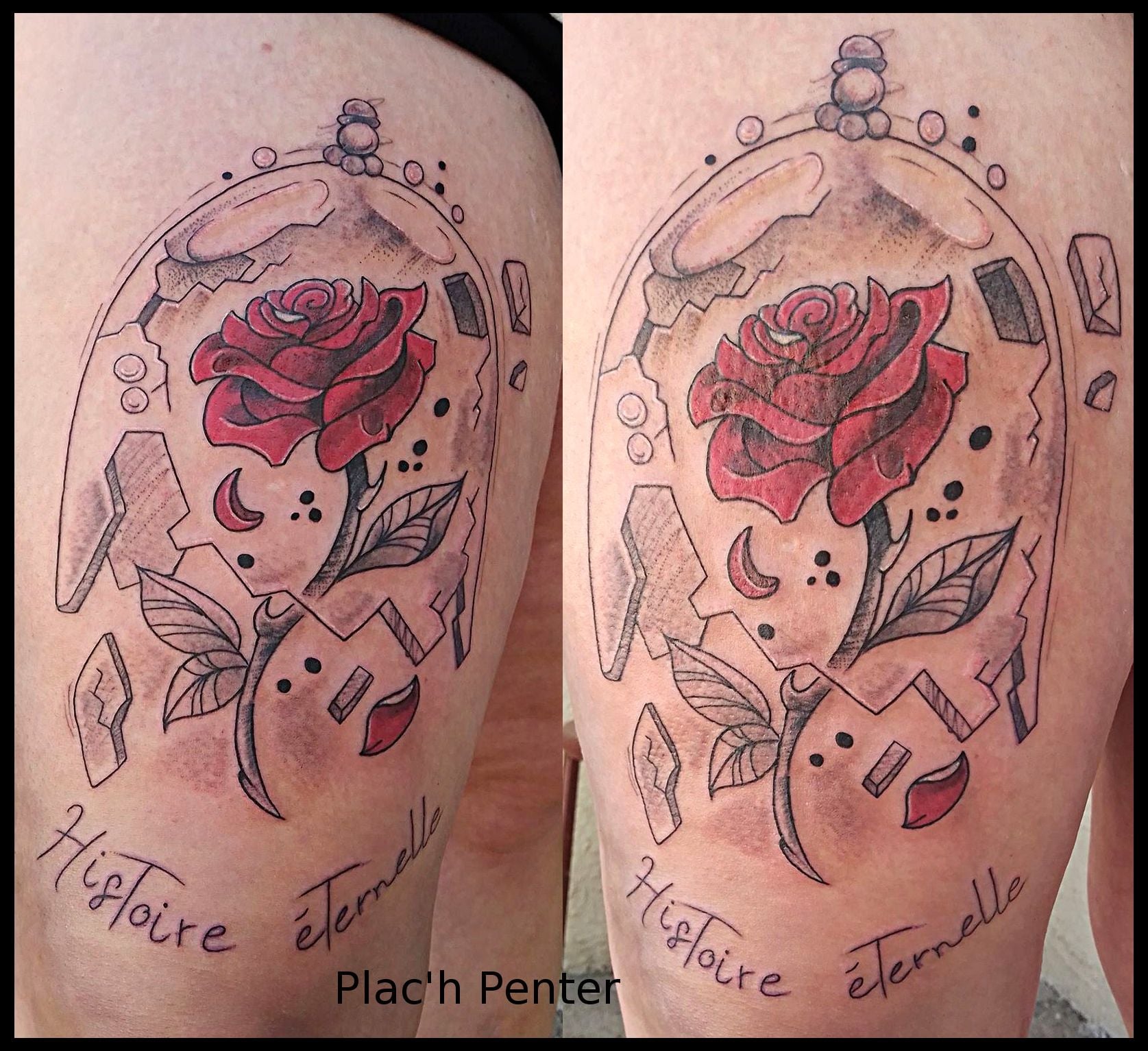 Tatouage Rose Eternelle La Belle Et La Bete