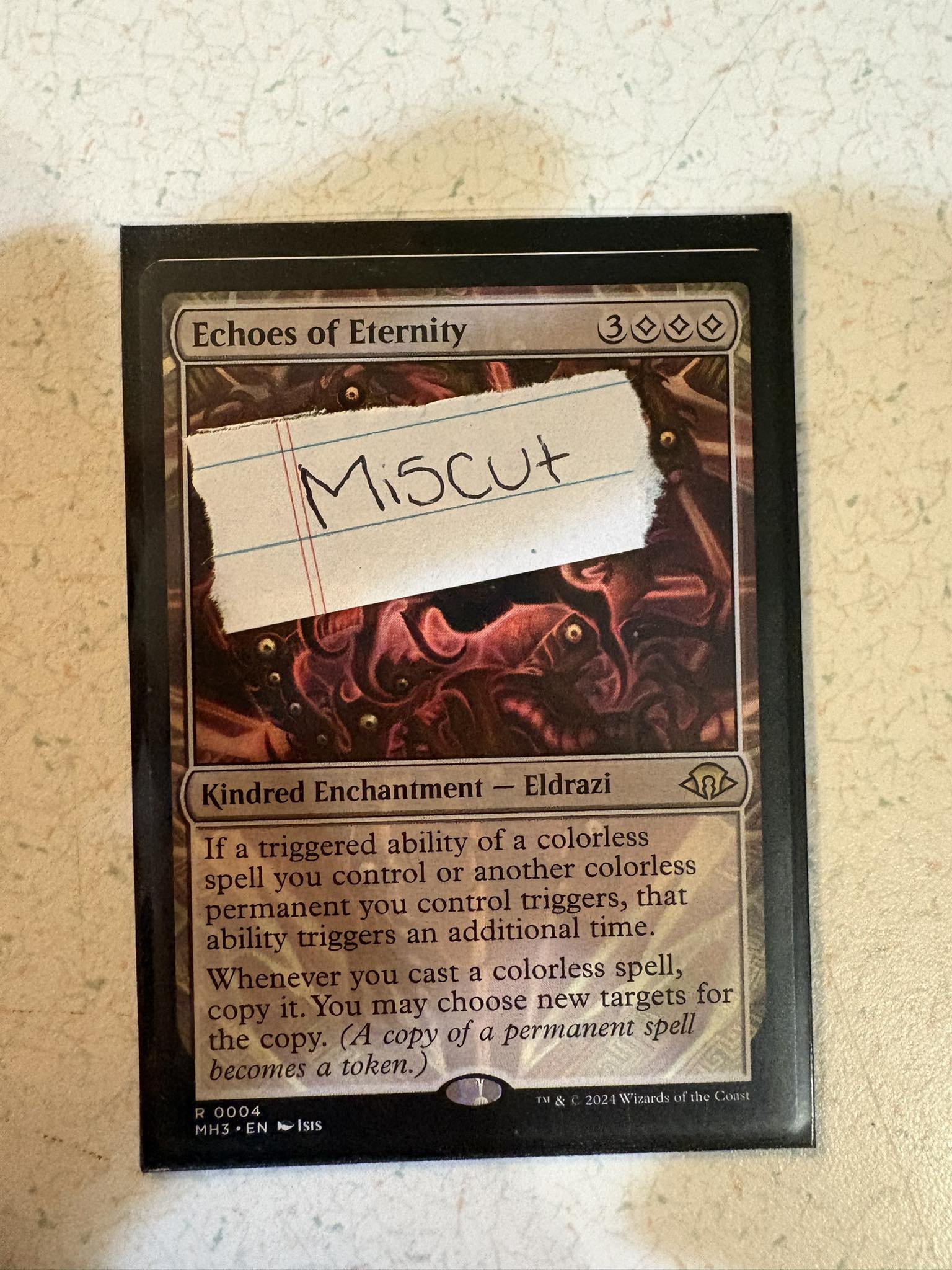 Pulled this lastnight, my first error/miss cut card ever.