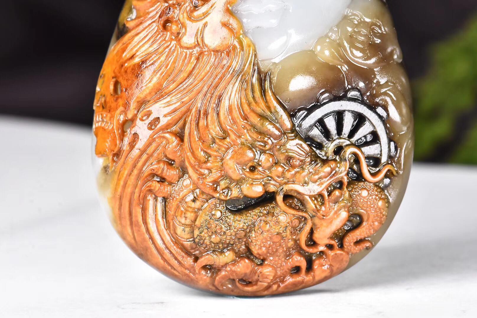 翡翠 和田玉 置物 工芸品 和田玉翡翠の立体大仏|茶芸館ドットコム