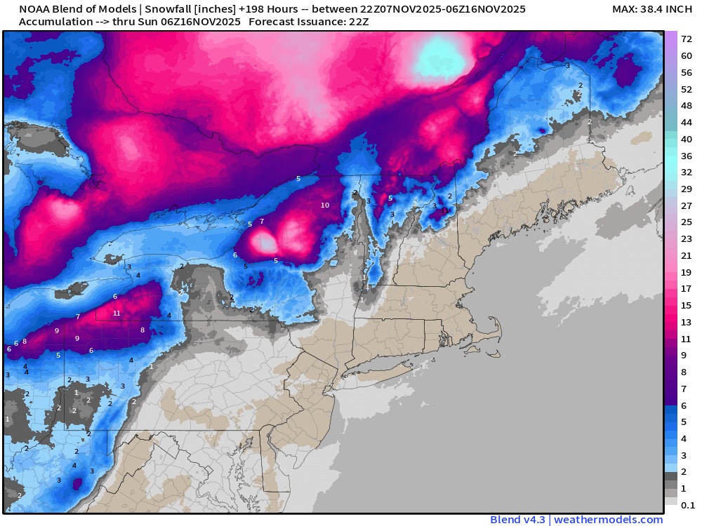 My - ☃️Here's the new Model Blend snow map for the next 8 days with ...