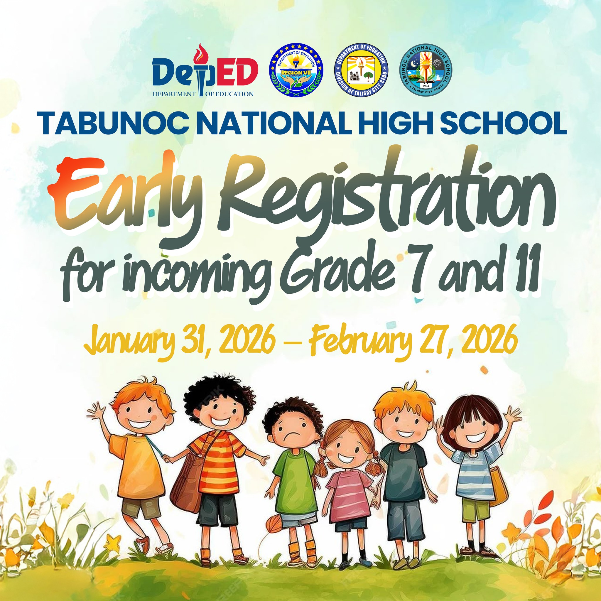 Tabunoc - 📢 EARLY REGISTRATION | SY 2026–2027 🏫 TABUNOC NATIONAL HIGH ...