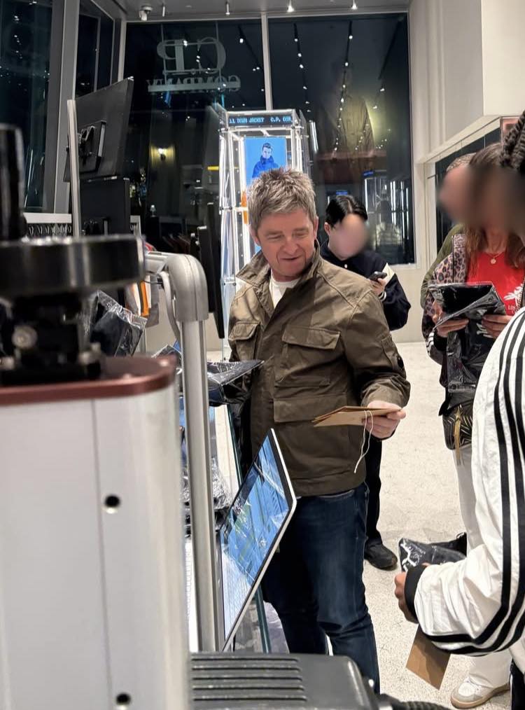 Noel Gallagher at C.P. Company Seoul flagship store today 