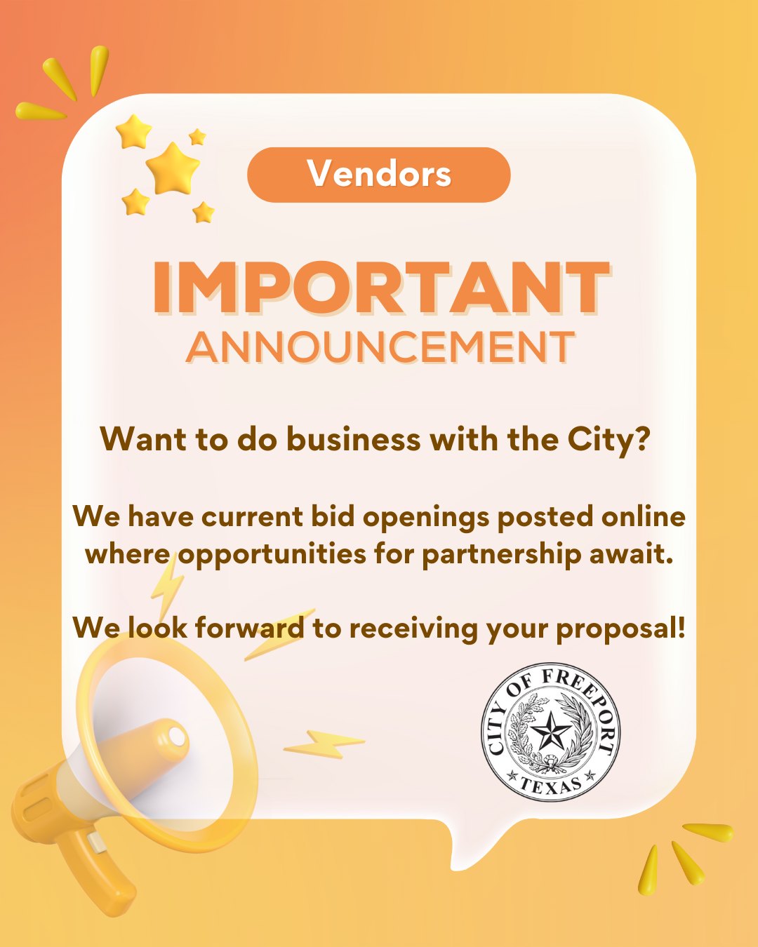 City - 📢 Current Bid Opportunities with the City of Freeport 📢 Calling ...