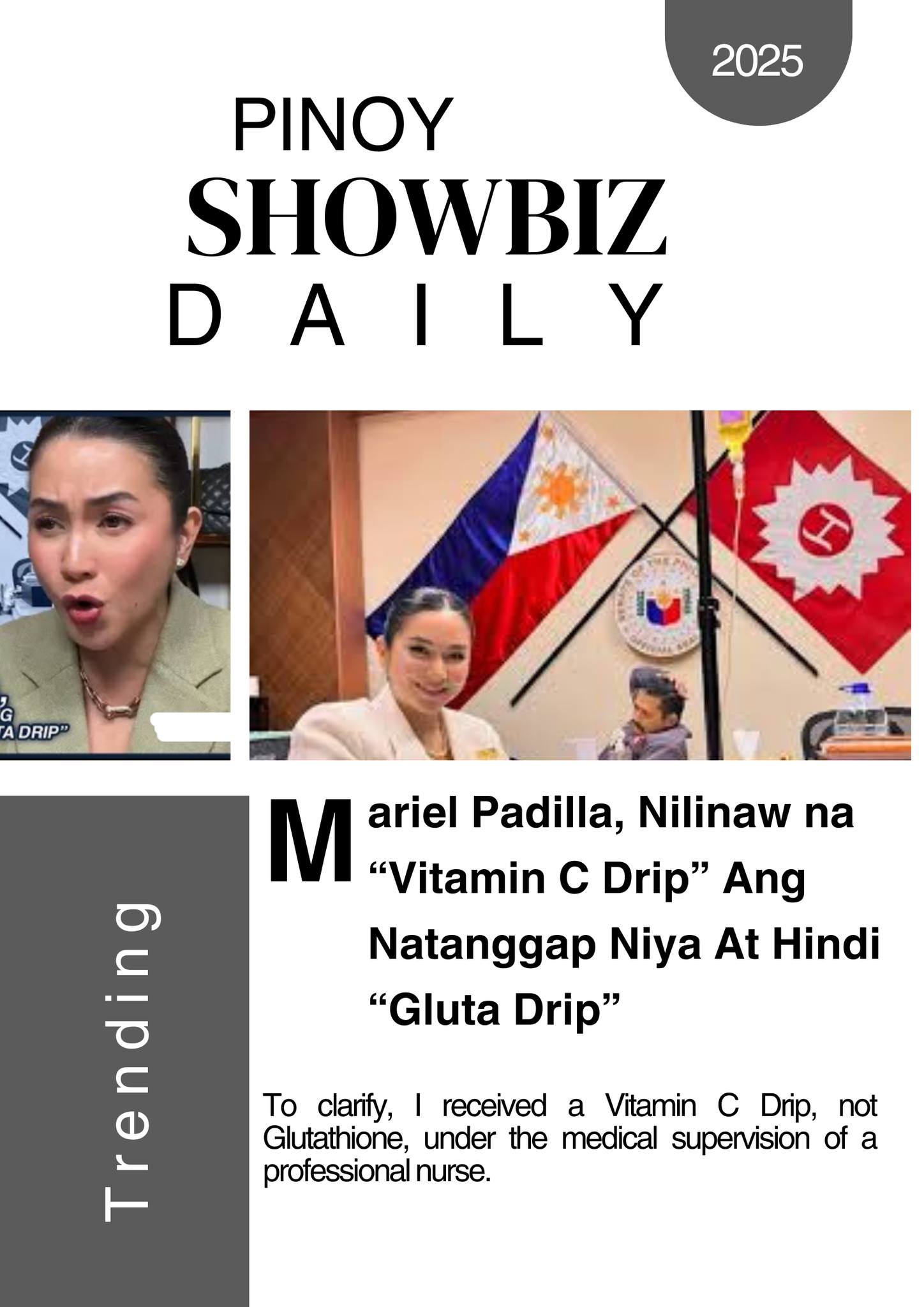 mariel rodriguez glutathione PADILLA, NILINAW NA “VITAMIN C DRIP” ANG NATANGGAP NIYA AT HINDI “GLUTA DRIP” Ayon sa caption ni Mariel Rodriguez, naka-schedule siya na magpadrip sa isang clinic subalit mali-late na siya sa FDA panel votes to Size:45 Servings Skin Type_Normal