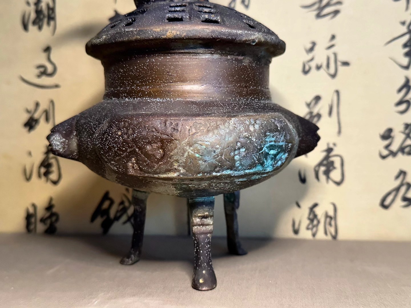 老台灣八卦蓋三足天狗爐有年代不好收到#古今#香爐#老台灣#民藝#古佛