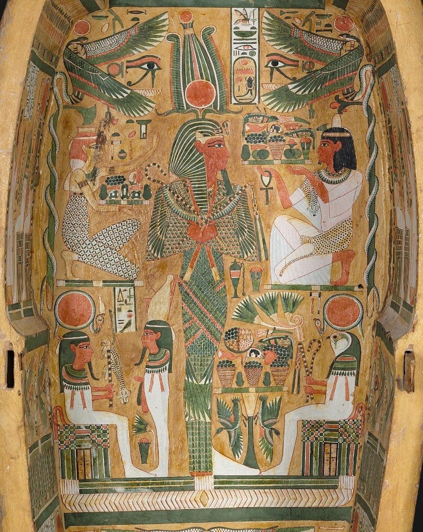 Egypt - Deified Thutmose III upon the Coffin of Bakenmut, c. 1000–900 B ...