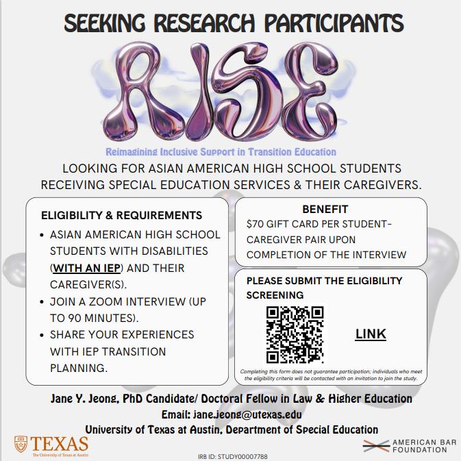 The Arc - SEEKING RESEARCH PARTICIPANTS: RISE Reimagining Inclusive ...