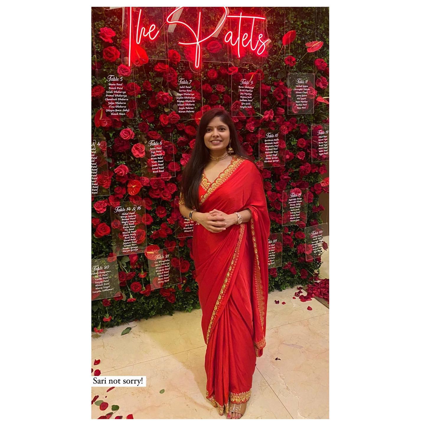 TASTA - #TastaClients Our bride maitri in custom-made red embroidery ...