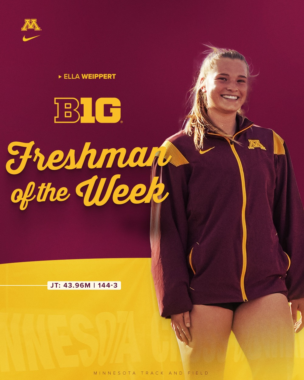 Minnesota - Ella Weippert is your Big Ten Freshman of the Week! The ...